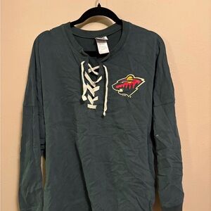 Minnesota Wild Lace-Up Sweatshirt with Logo